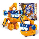 Super Wings Transformeerbaar speelgoed, 12,7 cm Marty vliegtuig transformerende figuren, 2-in-1 modus reddingsbots actiefiguur voor 3-5 jaar oude jongens meisjes, leuk vliegtuigspeelgoed voor peuters