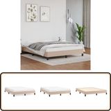 vidaXL Bedframe Kunstleer Cappuccinokleurig 140x200 cm