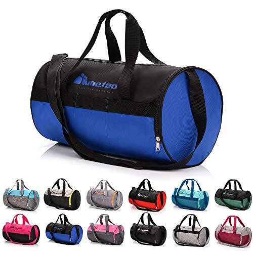 Meteor Sporttas Sport Bag ideaal voor Fitness Sportschool voor Dames en Heren Sporttas met een Schoenenzak Reistas (25L, Blauw/zwart)