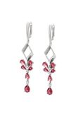 NAEMI Leo E-Commerce Ltd. NAEMI Oorbellen Vrouwen Zilver Rose Pink Koper Oorhangers Multi 7.4 cm