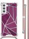 iMoshion Hoesje Samsung Galaxy S21 FE - Bordeaux Graphic - Back Cover met Koord
