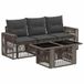 vidaXL Tuinbankenset 4 st Grijs en Donkergrijs poly rattan