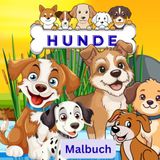 Hunde Malbuch: 50 großen Schablonen für kleine Hände/ Mädchen und Jungs 3 bis 7 Jahren/ Kreativität und Feinmotorik