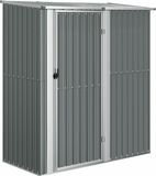 vidaXL Tuinschuur 180,5x97x209,5 cm Gegalvaniseerd Staal Grijs