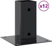 vidaXL Spokkels vierkant 12 st 71x71 mm gepoedercoat staal antraciet