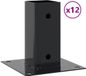 vidaXL Spokkels vierkant 12 st 71x71 mm gepoedercoat staal antraciet
