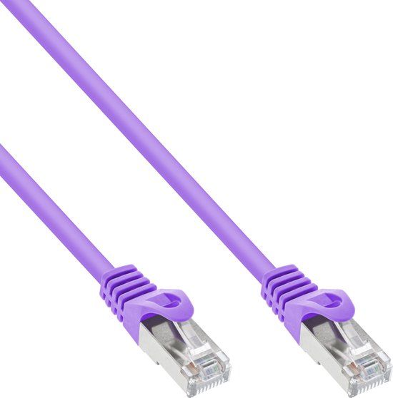 InLine Patchkabel, SF/UTP, Cat.5e, violet, 0,3m