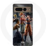 Google Pixel 7 Pro Hoesje Sangoku naruto Luffy één stuk Dragon Ball z 3D Anime manga