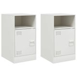 VidaXL Table de chevet et table d'appoint Blanc