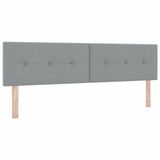 vidaXL Hoofdbord LED Lichtgrijs 180 cm Tissu