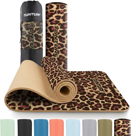 Tunturi Yoga Mat 8mm - Luipaardprint