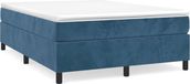 vidaXL Boxspring Bed 140x200 cm Fluweel Donkerblauw