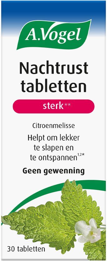 A.Vogel Dormeasan Citroenmelisse Nachtrust sterk tabletten - 30 stuks