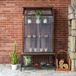 QLS Mini serre pour balcon, bois et polycarbonate, 80x42x121 cm, foncé, modèle 11264