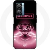 Oppo Hoesje voor Oppo A77 5G zwart-roze diamant zwart en roze