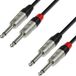 Adam Hall K4 TPP 0150 1.5m 2 x 6.35mm TRS 2 x 6.35mm TRS Zwart, Zilver audio kabel
