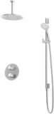 Hotbath Buddy - Inbouw Regendoucheset - Thermostatisch - Plafondbuis 15 cm - Hoofddouche 250 mm - Ronde Handdouche 3 Standen - Glijstang 900 mm - met 2-Weg Stop-Omstel - Waterbesparend - V01