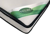 Vente-unique Matras 180 x 200 cm pocketvering 7 zones met geïntegreerde topper en bamboe tijk dikte 26cm - MIREZA van NATUREA