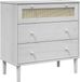 vidaXL Ladekast SENJA, rattan-look, 80x40x80 cm, massief grenenhout, wit