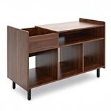 AVCOM Meuble pour collectionneurs de disques, Noyer