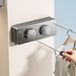 Ligne à linge rétractable acier inoxydable 4,2 m gris