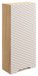 Elora meuble de salle de bain suspendu, 35 cm de large, chêne huilé, beige, avec façade 3D