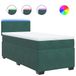 VidaXL Lit plateforme avec matelas, vert foncé, 90x200 cm, velours