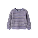 NAME IT MINI gebreide gestreepte trui - lila