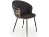 Chaise de salle à manger en velours polyester