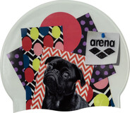 arena HD Swimming Cap, wit/bont