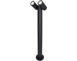 HOFTRONIC SMART Aspen dubbele LED sokkellamp 60cm - Kantelbaar - Incl. 2x GU10 - 6500K Daglicht wit - IP20 - Zwart