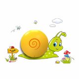 Eko-Light Kinderlamp Slak 0,6W LED Geel/Groen