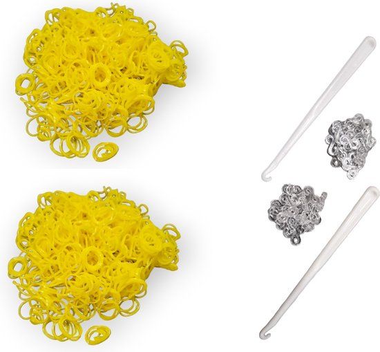 Marcus Gerardo Loom Bands Set - 1200 Pieces - Yellow