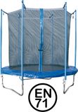 Garlando - Combi S - Trampoline met Veiligheidsnet - voor Kinderen en Volwassenen - Rond - 183 cm - met Veilige Rand - Blauw