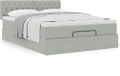 Maison Exclusive - Cadre de lit ottoman avec matelas, gris clair, 140x190 cm, velours