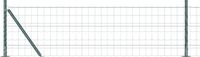 vidaXL Euro-hek met betonnen voetstuk 25 x 0,6 m PVC-Coated Staal Mesh