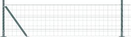 vidaXL Euro-hek met betonnen voetstuk 25 x 0,6 m PVC-Coated Staal Mesh
