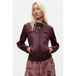 Desigual imitatieleren jas - donkerrood