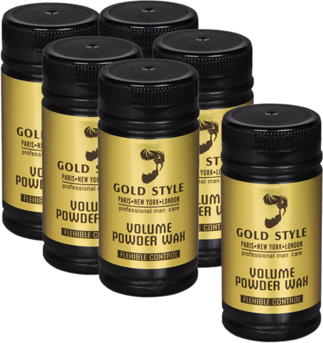 Gold style Voordeelpak Powder Wax 6 stuks - - Haar, Haarstyling, Haarwax, Poeder Wax, Powder, Styling, Wax - 120.gr