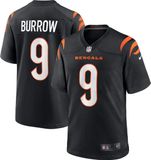 Nike Cincinnati Bengals Home Game Jersey - Maat M - Burrows 9 - Zwart