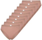 Sloggi Dames slip / onderbroek 9 pack GO Crush cameo brown Effen Vrouwen 95% Katoen, 5% Elastaan XXL