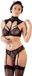 Cottelli Collection Jarretel BH-Set Van kant 85 C/L - Zwart