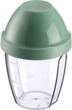 Westmark Mixbeker/shaker met verwijderbare mengschijf, inhoud: 0,25 l, hoogte: 12,8 cm, kunststof, BPA-vrij, Mix-Ei, kleur: doorzichtig/mint groen