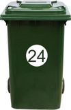 MC Living KadoExpress Kliko Sticker / Vuilnisbak Sticker - Nummer 24 - 17 x 17 - Wit