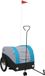 vidaXL Fietstrailer 45 kg ijzer zwart en blauw