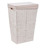 Five - Wasmand, gevlochten, hoogte 55 cm, inhoud 35 l, wit