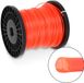 Fil de coupe générique pour débroussailleuse - Fil de coupe en nylon - Entretien de pelouse - Universellement adapté - 2,0 mm x 100 m - Orange/Rouge