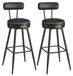 Ensemble de tabourets de bar, 2 pièces, pivotant, similicuir, 76 cm, noir
