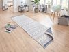 Northrugs Kuba Loper binnen & buiten blauw/crème 80x250 cm