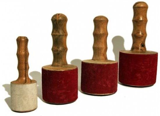 Yogi & Yogini naturals Klankschaal aanstrijkhout met suède 19x6 cm